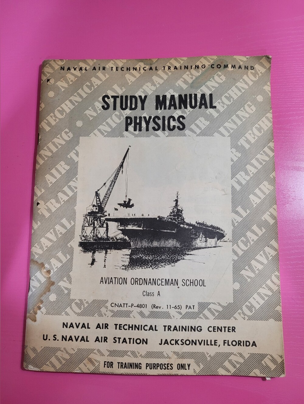 Vintage Study Manual Physics Aviation Ordnanceman School (1819)